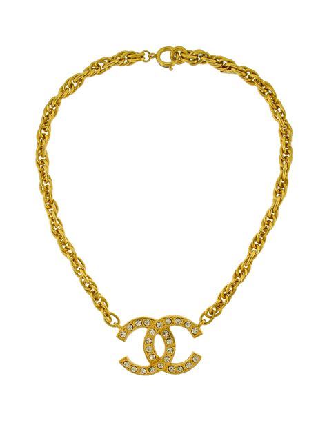 chanel gunmetal necklace|gold chanel necklace.